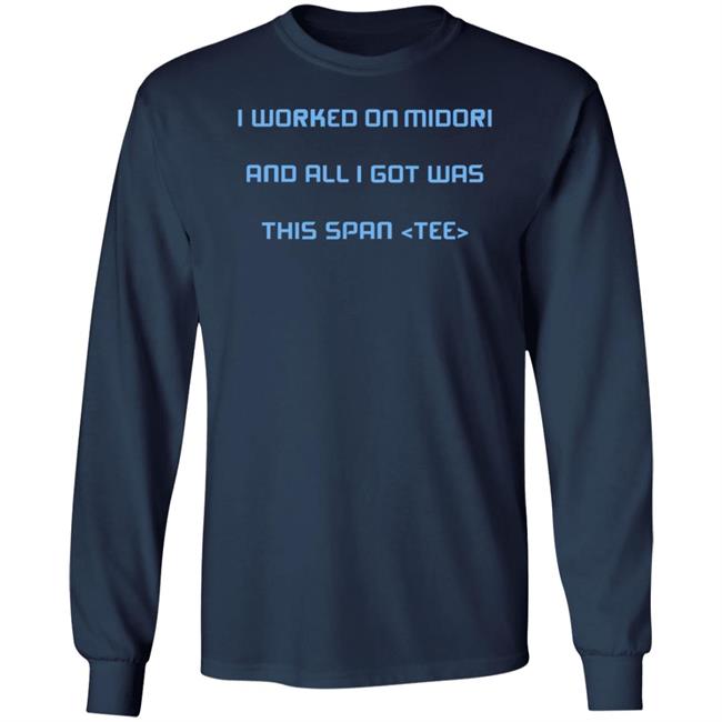 I Worked On Midori And All I Got Was This Span Tee Shirt Jared Parsons I Worked On Midori And All I Got Was This Span Tee Shirt Jared Parsons