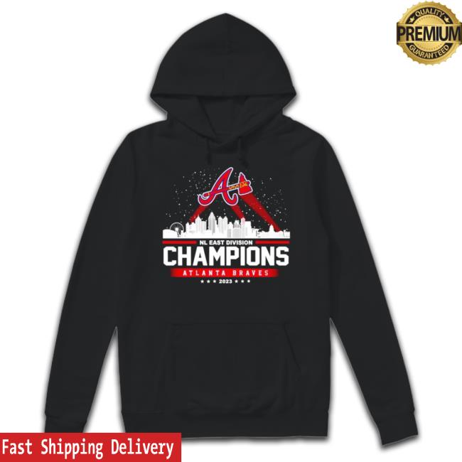 Atlanta Braves 2023 Nl East Champions Skyline Hoodie Atlanta Braves 2023 Nl East Champions Skyline Tee Shirt