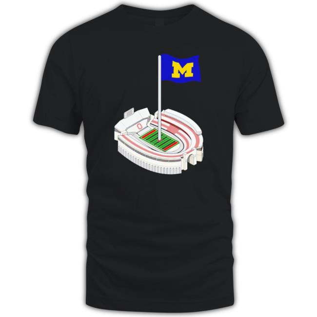 Official Michigan Flag Ohio Stadium The Shoe Hooded Sweatshirt