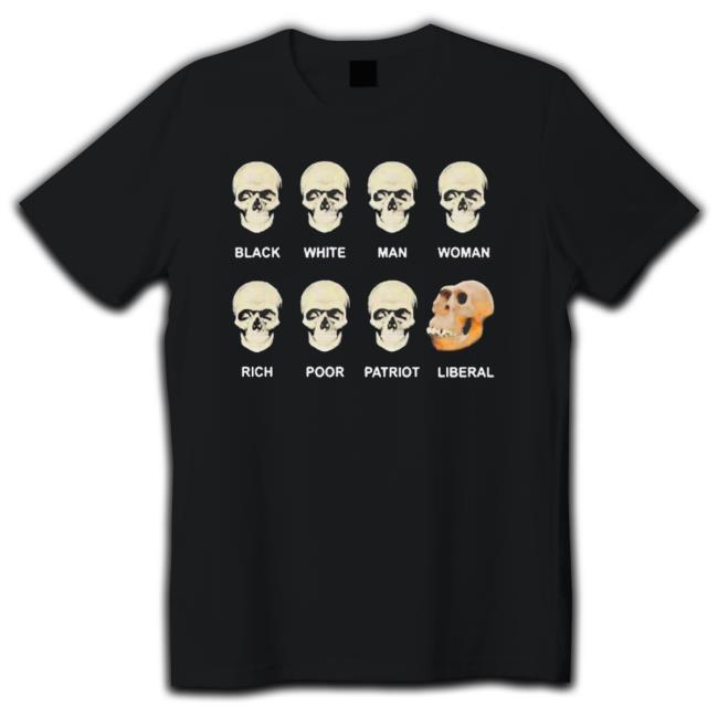 Black White Man Woman Rich Poor Patriot Liberal Skulls Sweatshirt
