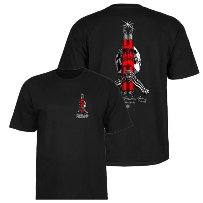 Trending Sourceboards Merch Store Powell Peralta Bruce Lee Skull & Sword T-Shirt - Black T-Shirt