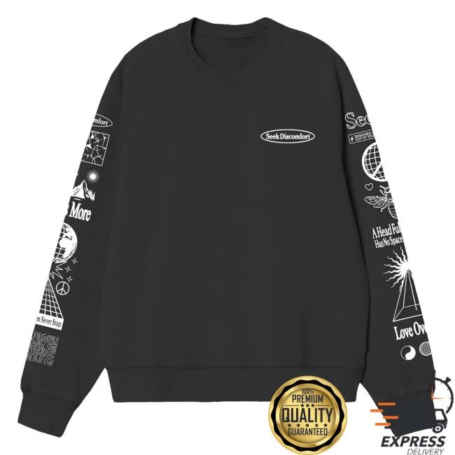 Seek Discomfort Official Merch Store Shop Beyond The Map Zip Up Hoodie