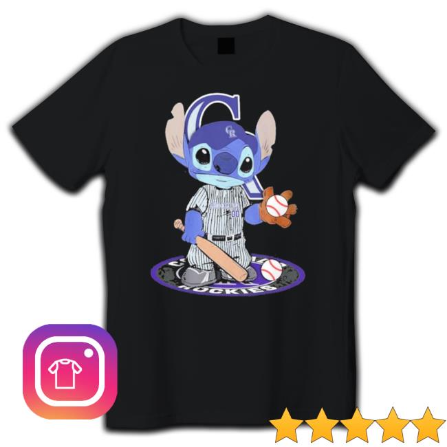 Official Stitch Baseball Colorado Rockies Logo Shirt