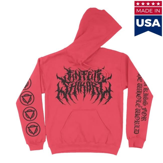 Trending Enter Shikari Merch Store Hellbound Sparky Custom Dyed Hoodie - Pink Tee