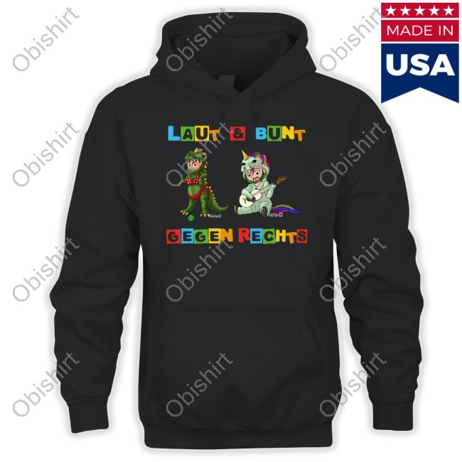 Puke Rockt Laut & Bunt Gegen Rechts Hoodie Sweatshirt