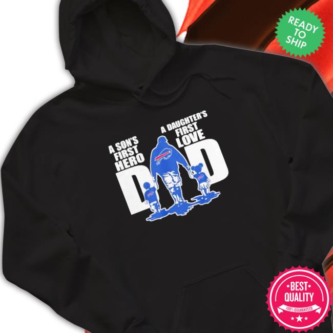 Official 2023 Buffalo Bill Dad A Son’S First Hero A Daughter’S First Love Crewneck Sweatshirt