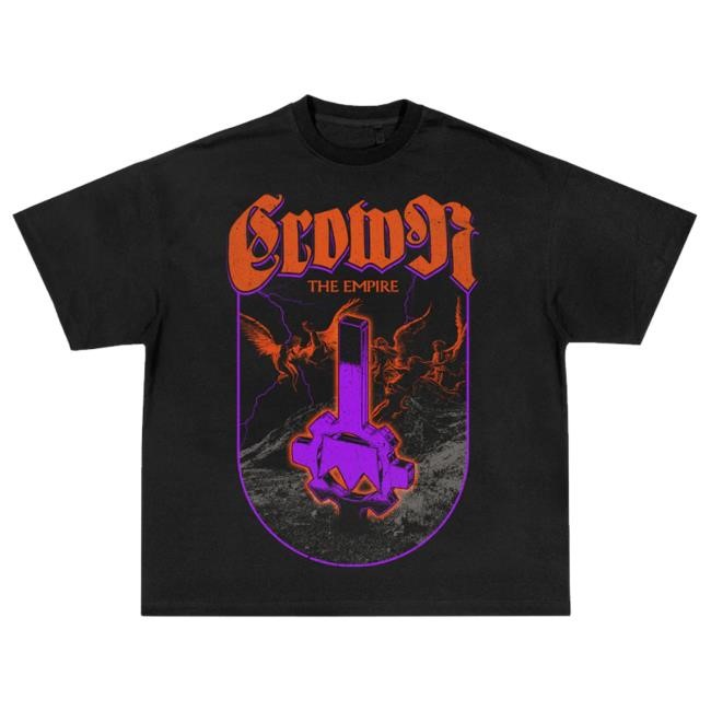 Official Crown The Empire Band Merch Fallen Angels Tee - Black Shirts