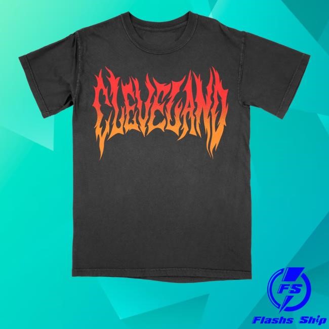 Cle Clothing Co Cleveland Numetal Flame - Unisex Crew Tee