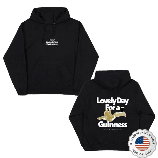 Unik Clothing Merch Guinness X Un Ik 'Lovely Day' Hoodie - Black t-shirt, hoodie, tank top, sweater and long sleeve t-shirt