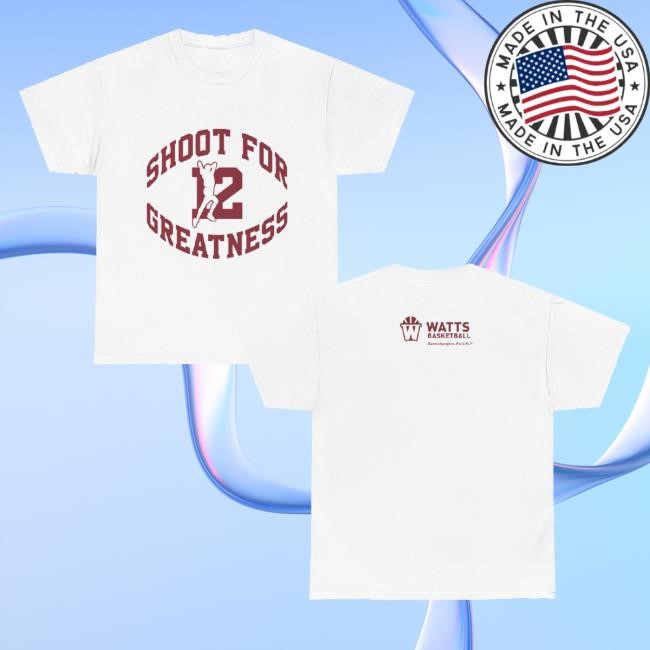 Watts Basketball Merch Isaiah's Gear Collection Shoot For Greatness Tank Top Sport Grey And White