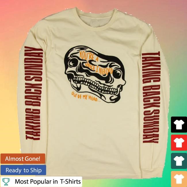 Taking Back Sunday Store Taking Back Sunday Skull Long Sleeve Long Sleeve Shirt