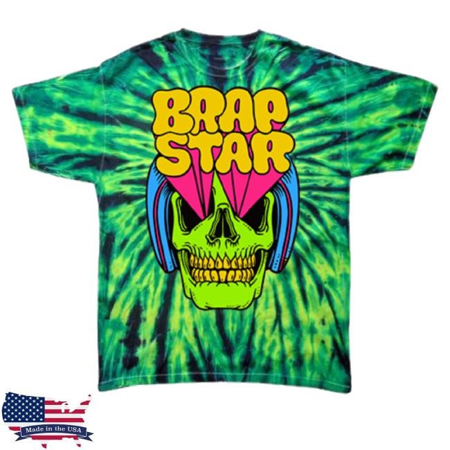 Brap Star Merch Bad Trip Tie-Dye Green Tee