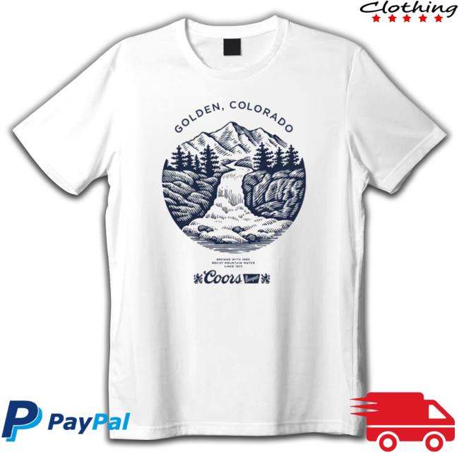Coors Banquet Beer Golden Colorado Mountains Logo shirt