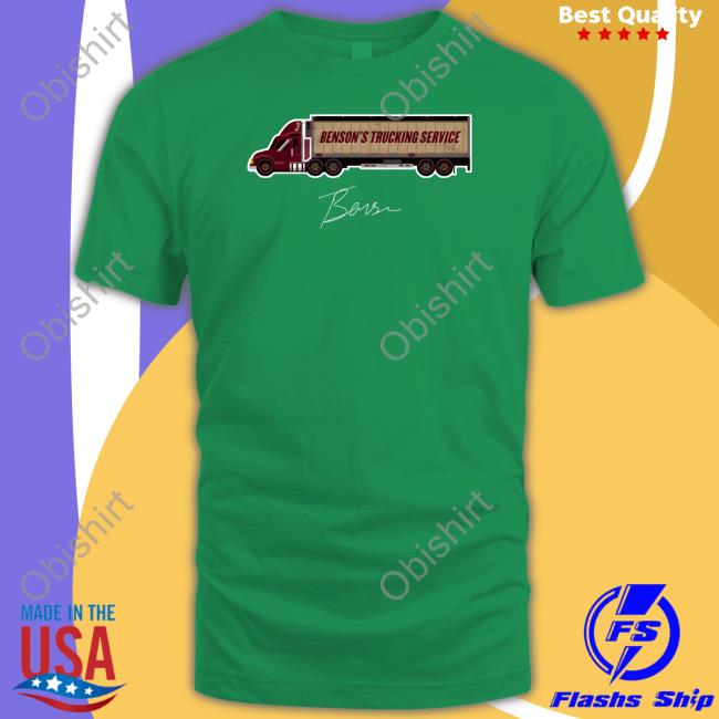 Trey Benson College Trucking Service Wht Tee Shirt