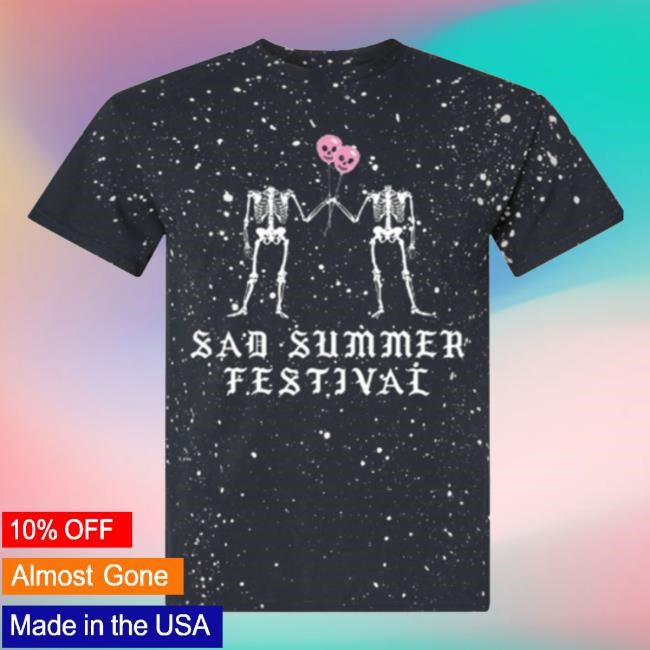 Official Sad Summer Merch Dead Love Acid Splatter Hooded Sweatshirt