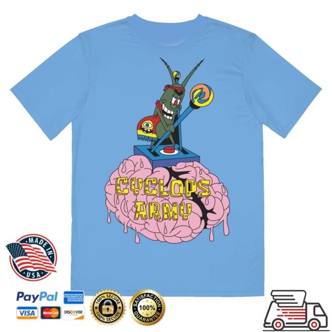 Mythical Merch Cyclops Army Plankton Riddim Goblin Sponge Edm Bob Dubstep Shirt