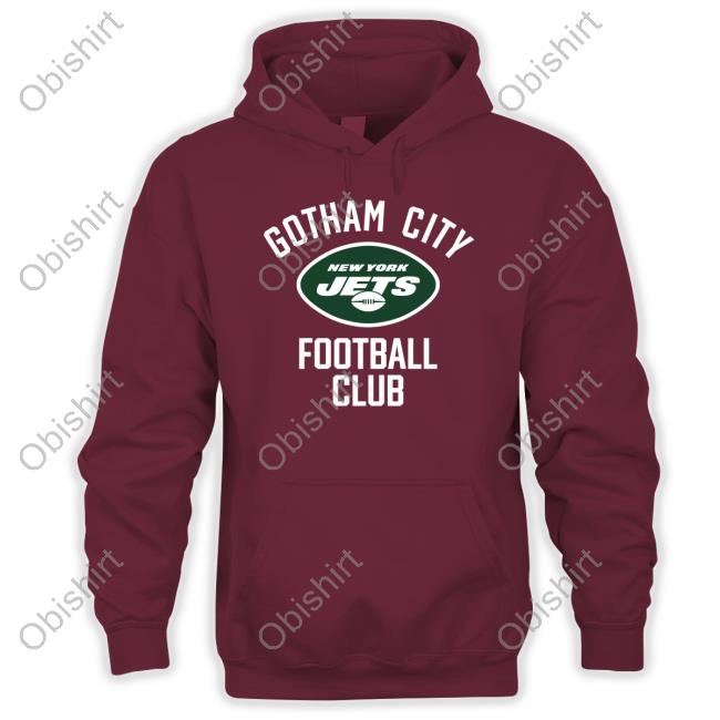 Gotham City Football Club Long Sleeve T Shirt New York Jets Sideline Local Performance Pullover T Shirts Robert Saleh
