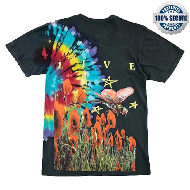 Official Travis Scott Merch Store Travis Scott Astroworld Europe Exclusive Tie Dye Shirt 2023 Black Tie-Dye TravisScott Shop
