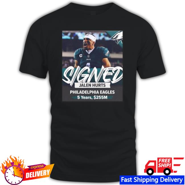 Jalen Hurts Philadelphia Eagles 5 Years 255M Signed Shirt
