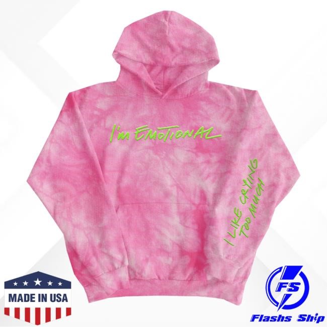 I Am Anne Marie Merch I'm Emotional Tie Dye Hoodie Pink