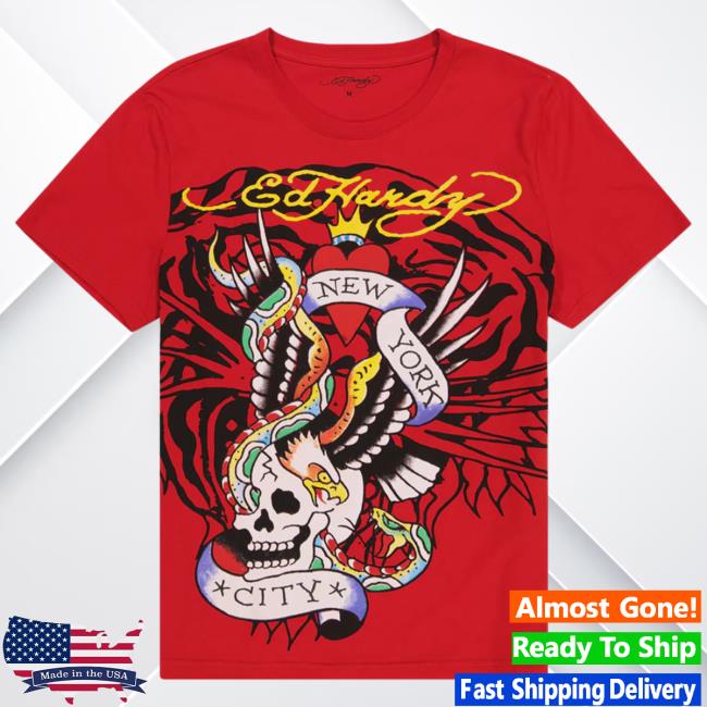 Official Ed Hardy Merch Store Tiger Nyc Eagle Popover Shirt EdHardy Apparel Clothing Shop