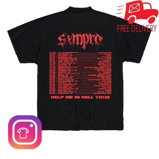 Sxmpra Merch Store Help Me In Hell Hooded Sweatshirt