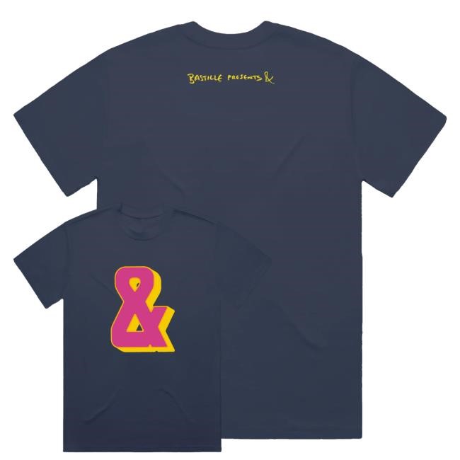Bastille Presents & Faded Navy Tank Top Bastille Bastille Merch Shop Store Bastille Presents & Faded Navy New Shirt
