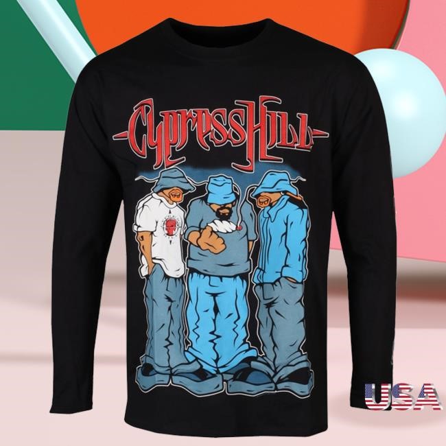 Trending Metal-Shop Merch Men's T-Shirt With Long Sleeves Cypress Hill - Blunted - Rock Off - Black Shirts