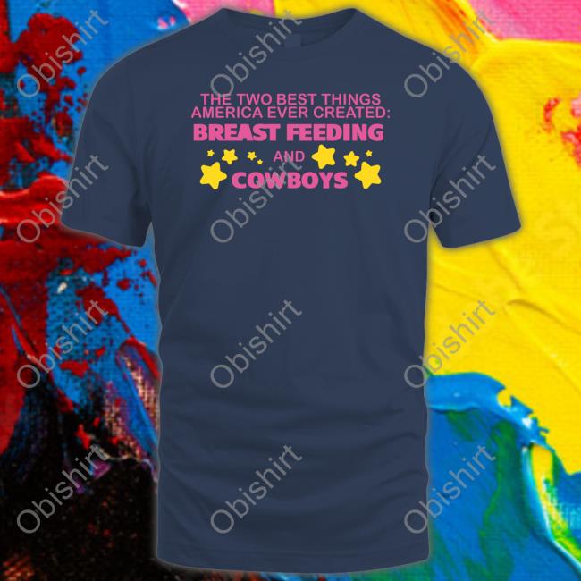 Lucca International Store Breastfeeding & Cowboys America T-Shirt