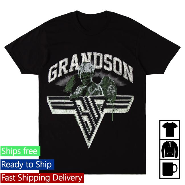 Official Merch Bar Store King Von Grandson Arch Angel Tee Black MerchBar KingVon Apparel Clothing Shop