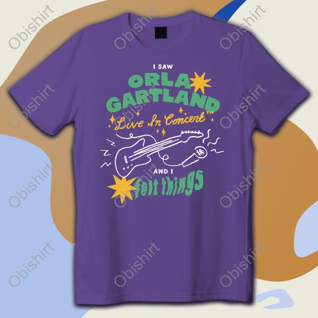 Orla Gartland Store I Saw Orla Gartland Live In Concert And I Felt Things Tee Shirt