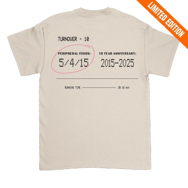 Turnover Peripheral Vision Album Art Tee Shirt