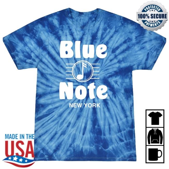 Official Blue Note Jazz Merch Blue Note Tie Dye Tee White Logo Shirt