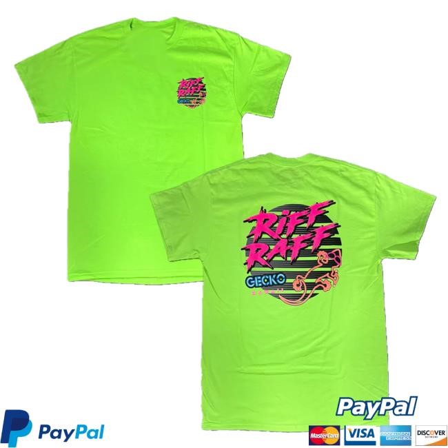Planetriffraff Merch Gecko X Riff Raff "Galactic Glow Neon Slime " Hooded Sweatshirt