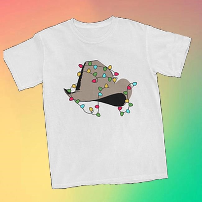 Trending Dwight Yoakam Merch Store Christmas Light Hat T-Shirt (White) Crewneck Sweatshirt Trending Dwight Yoakam Merch Store Christmas Light Hat T-Shirt (White) Tee Shirt