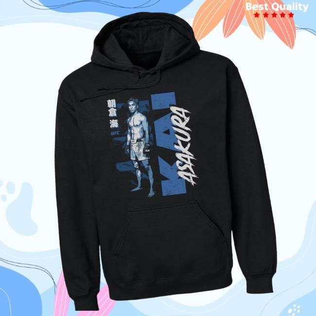 Ufcstore Merch Store Men's 500 Level Black Kai Asakura Vertical Pullover Hooded Sweatshirt