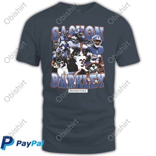 Sterling Shepard Wearing Saquon Barkley Official Shirt New York Giants