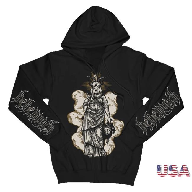 Official Behemoth Official Merch Ssoa Goat Zip Hooded Sweatshirt