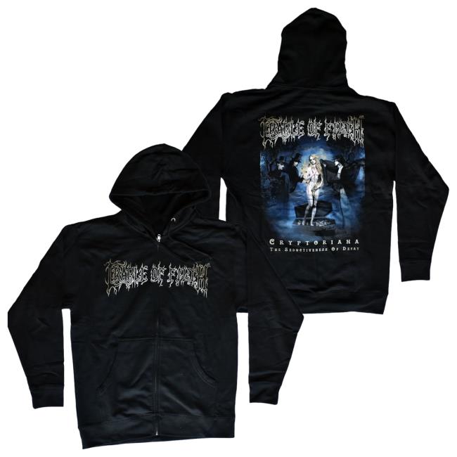Official Night Shift Merch Indie Merch Store Cradle Of Filth - Cryptoriana Zip-Up Pull Over Hoodie NightShiftMerch IndieMerchStore