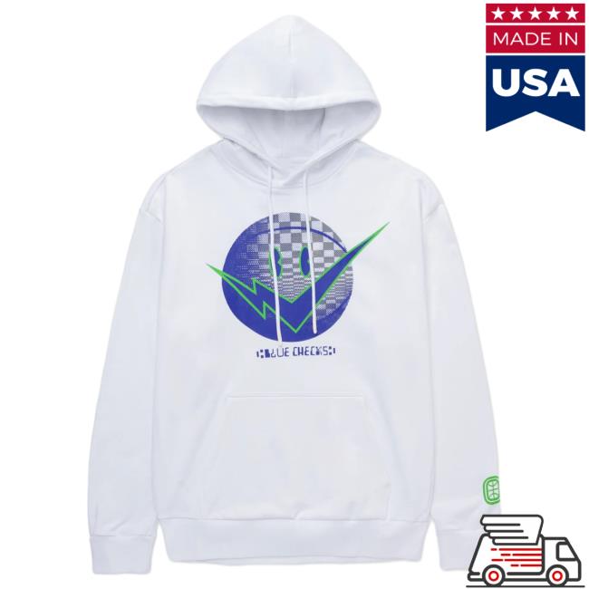 Official Overtime Tv Merch Clothing Store Shop Over Time Blue Checks Hooded Sweatshirt