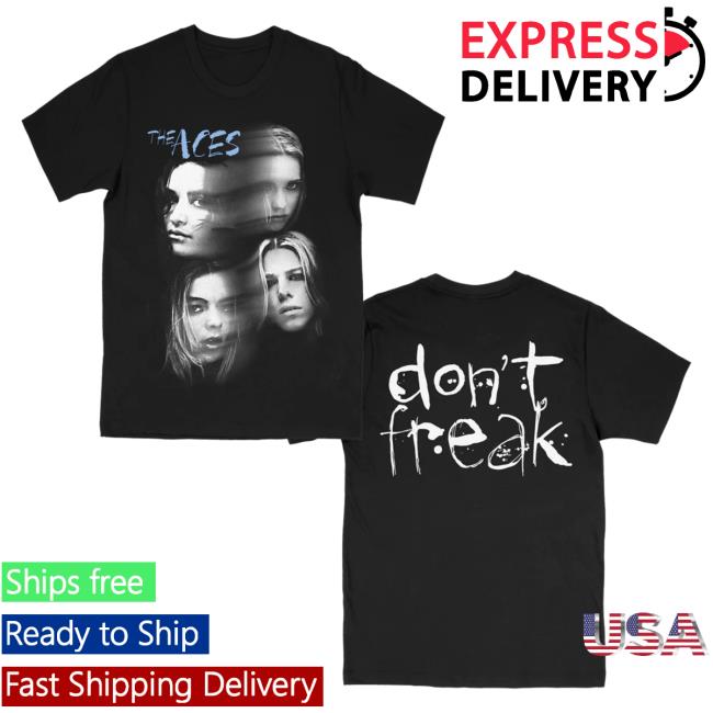 Official Merch Bar The Aces Store Don't Freak Tour Popover Shirt Black MerchBar Shop