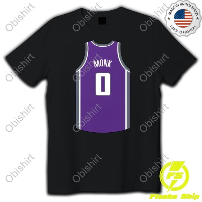 Kings Malik Monk Sacramento Jersey Qiangy Long Sleeved T-Shirt