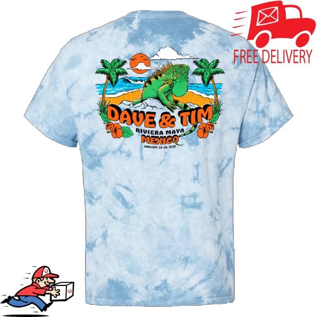 Dave & Tim Riviera Maya Merch Unisex Iguana Tie Dye Unisex Sweatshirt
