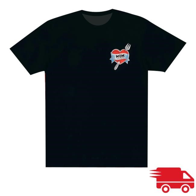 Mom's Spaghetti Tattoo Heart Tee Shirt