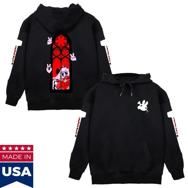 Uwumarket Merch Shop Lobotomybunny Stained Glass Tee Shirt