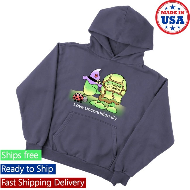 Online Ceramics Merch Store Love Unconditionally Purple Hoodie