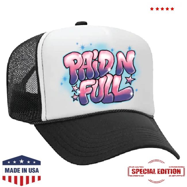 Geezy World Merch Paid N Full Trucker Hat Black