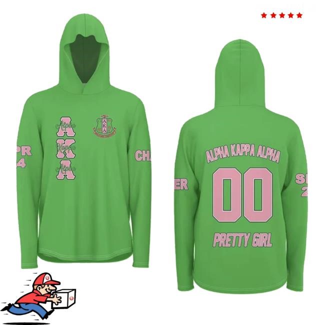 Gettee Store Aka Sorority Apple Green Sunscreen Sports T Shirt