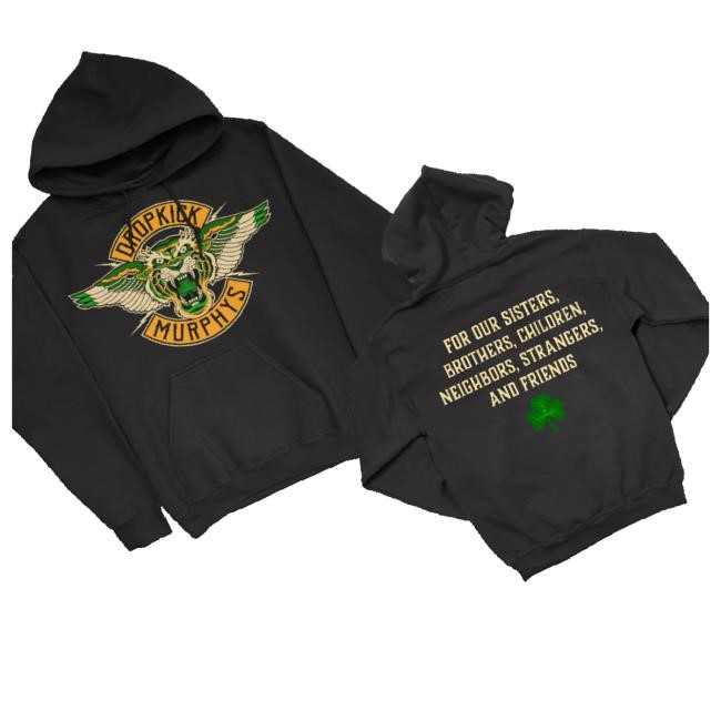 Trending Dropkick Murphys Merch Tiger Lyric Pullover Hoodie Black