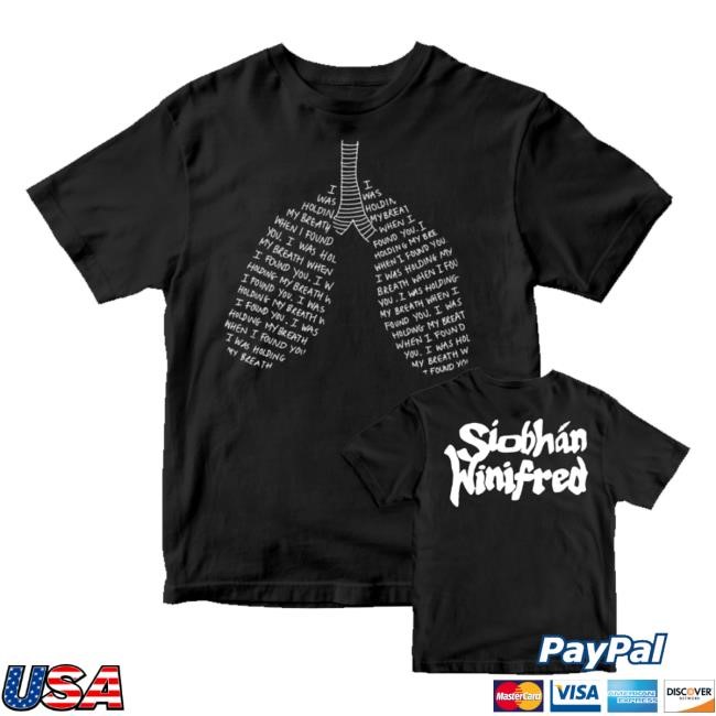 Siobhán Winifred Merch Lungs Lyric T-Shirt With Logo Back Print - Hand Drawn Design By Siobhán